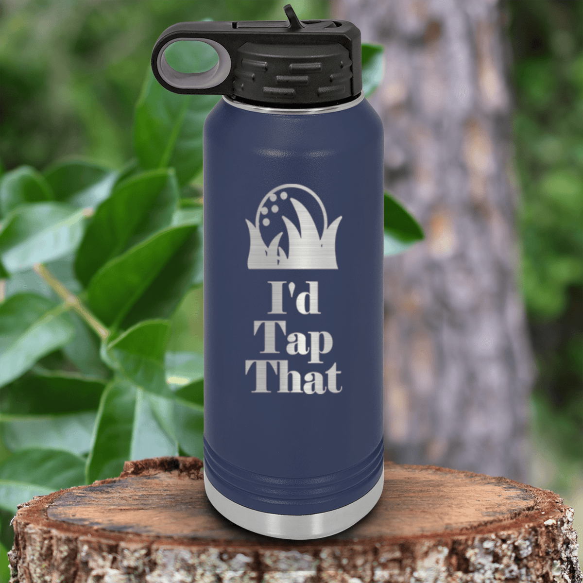 Navy golf water bottle Id Tap That