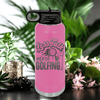 Pink golf water bottle Less Talk More Golf