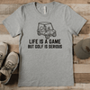Grey Mens T-Shirt With Life Is A Game Design
