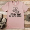 Heather Peach Mens T-Shirt With Life Is A Game Design