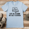 Light Blue Mens T-Shirt With Life Is A Game Design