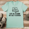 Light Green Mens T-Shirt With Life Is A Game Design
