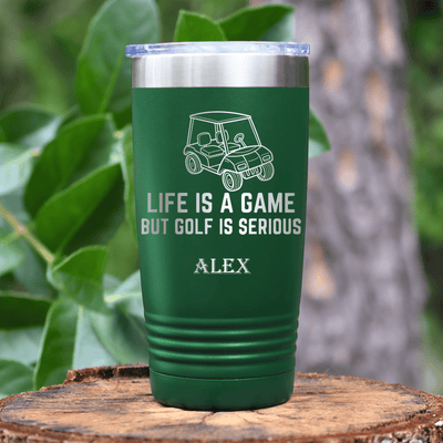 Green Golf Tumbler With Life Is A Game Design