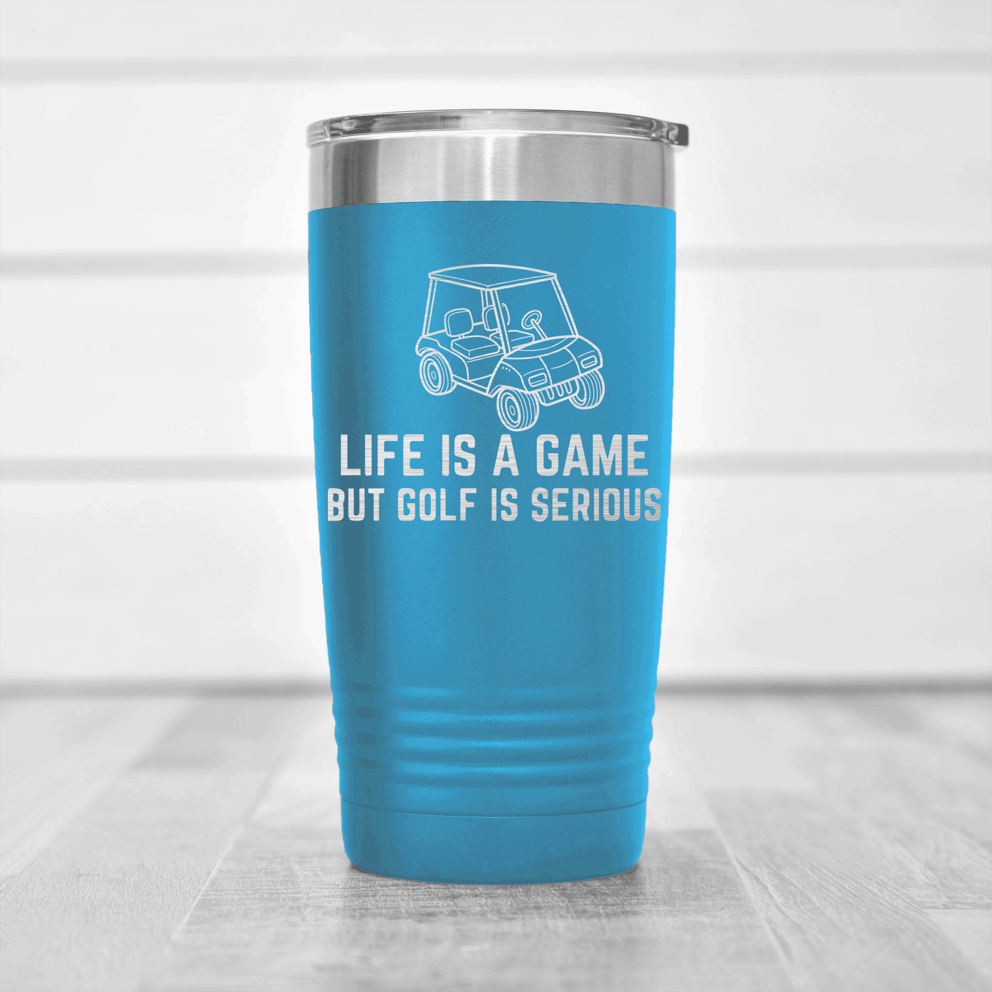Light Blue golf tumbler Life Is A Game
