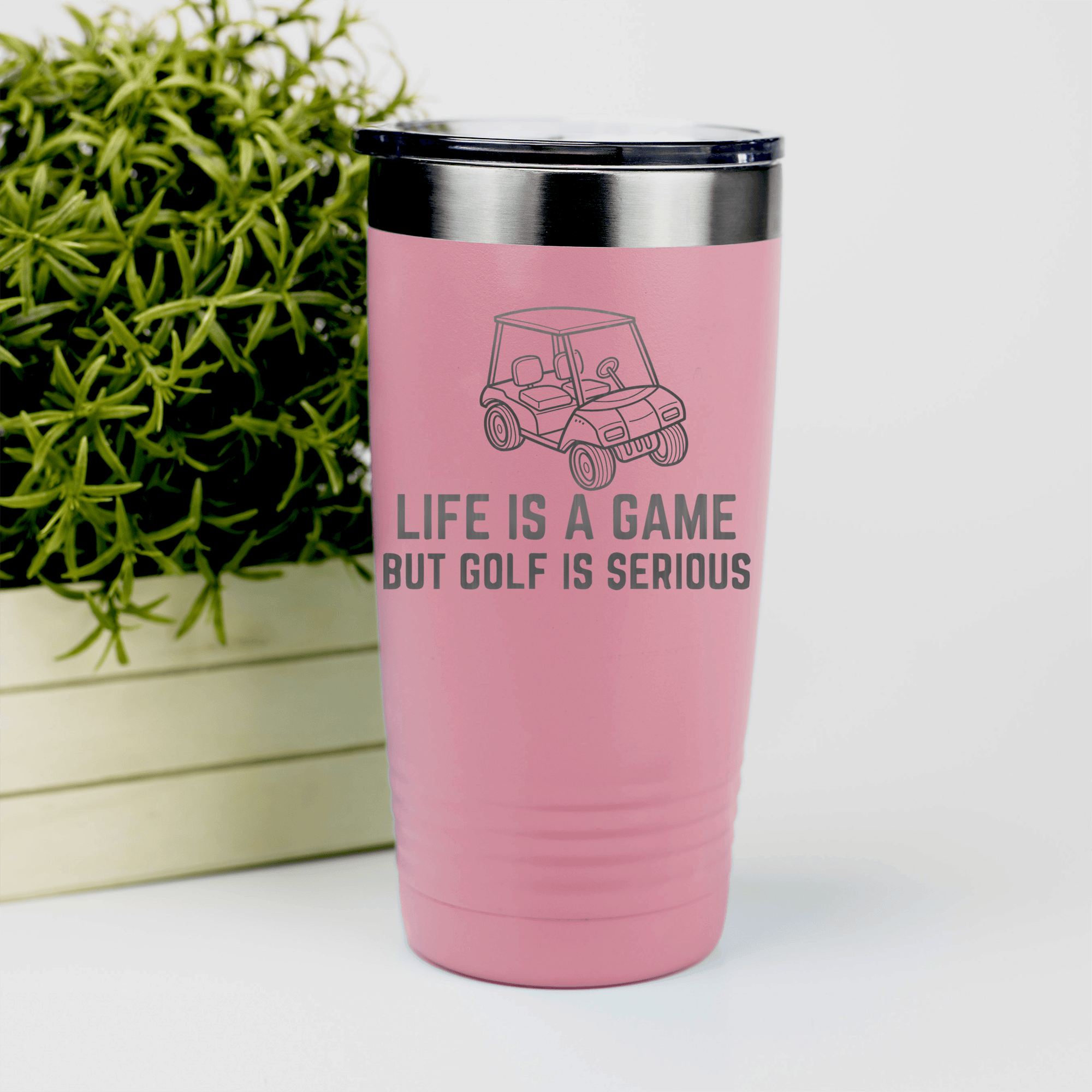 Salmon golf tumbler Life Is A Game