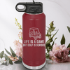 Maroon golf water bottle Life Is A Game