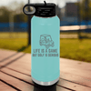 Teal golf water bottle Life Is A Game