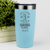 Teal Golf Tumbler With Life Is Short Swing Hard Design