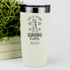 White Golf Tumbler With Life Is Short Swing Hard Design