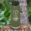 Military Green golf water bottle Life Is Short Swing Hard
