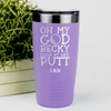 Light Purple Golf Tumbler With Look At Her Putt Design