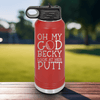 Red golf water bottle Look At Her Putt
