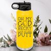 Yellow golf water bottle Look At Her Putt
