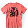 Light Red Mens T-Shirt With Love The Club Scene Design
