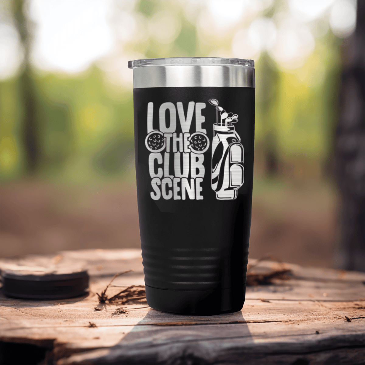 Navy golf tumbler Love The Club Scene
