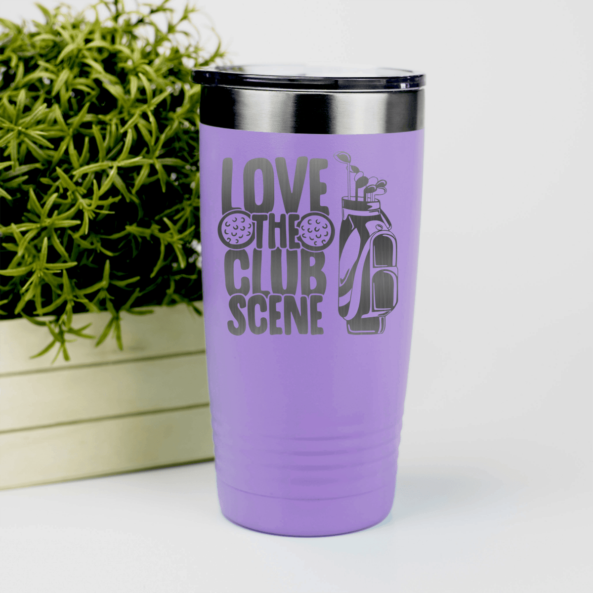 Light Purple golf tumbler Love The Club Scene