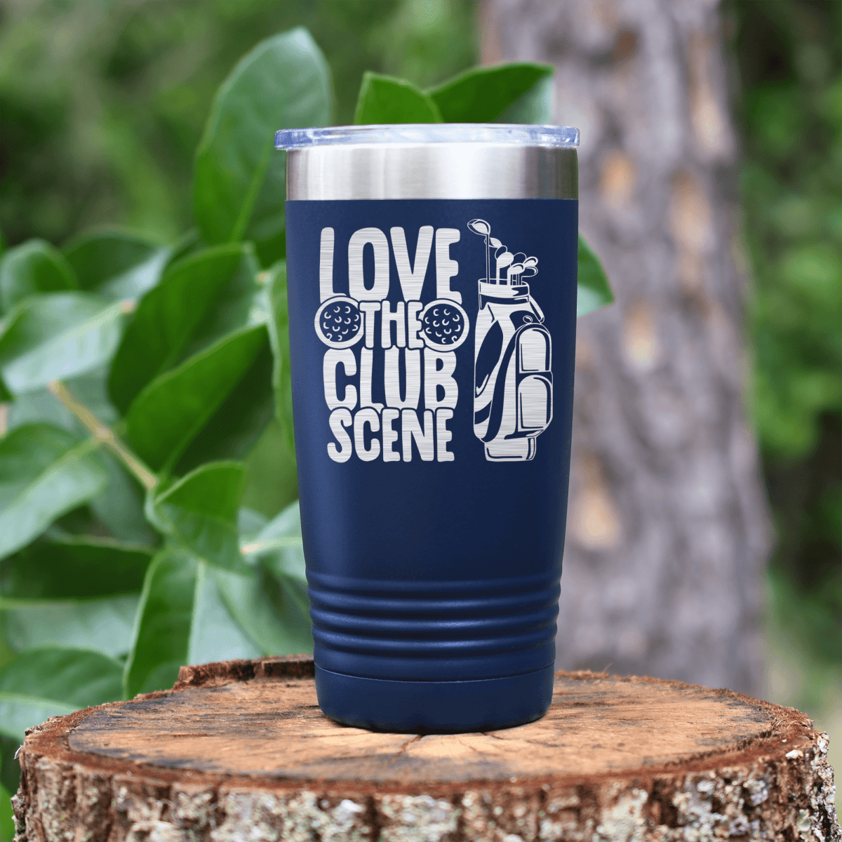 Navy golf tumbler Love The Club Scene