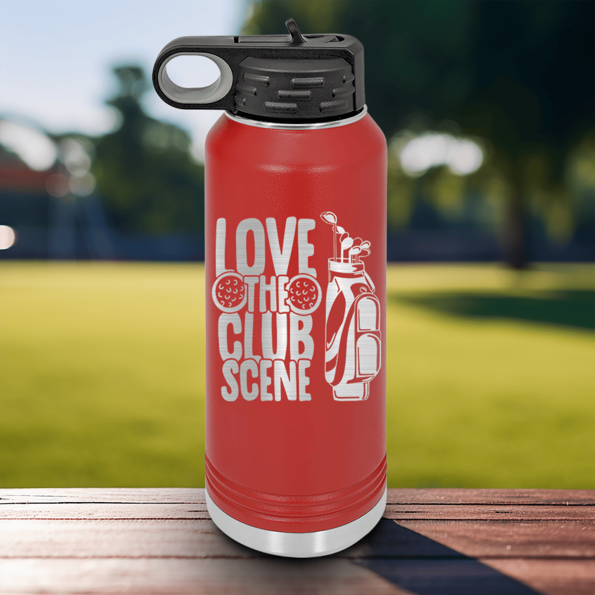 Military Green golf water bottle Love The Club Scene