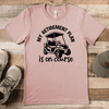 Heather Peach Mens T-Shirt With My Retirement Plan Is On Course Design