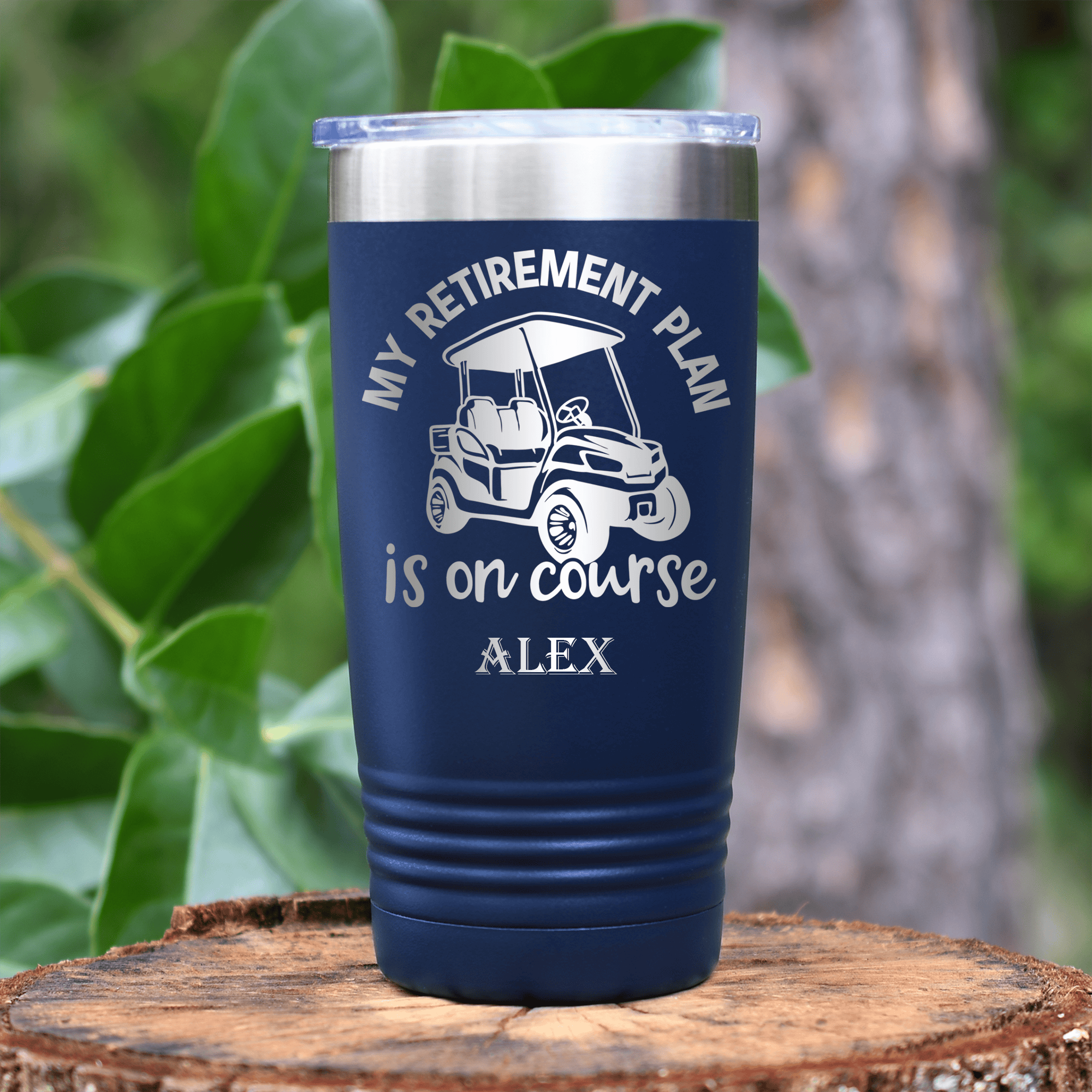 Navy Golf Tumbler With My Retirement Plan Is On Course Design