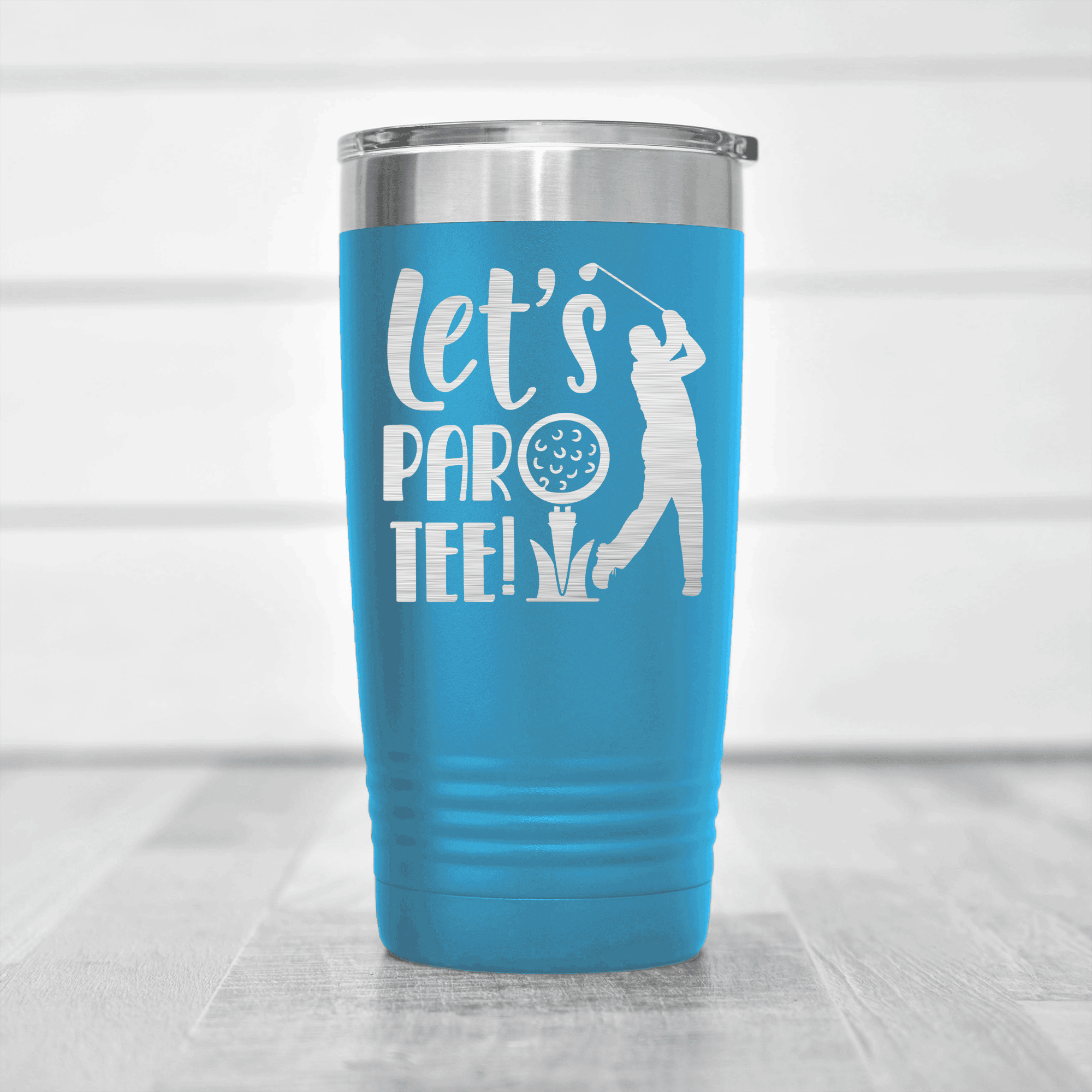 Light Blue golf tumbler Par Tee Time