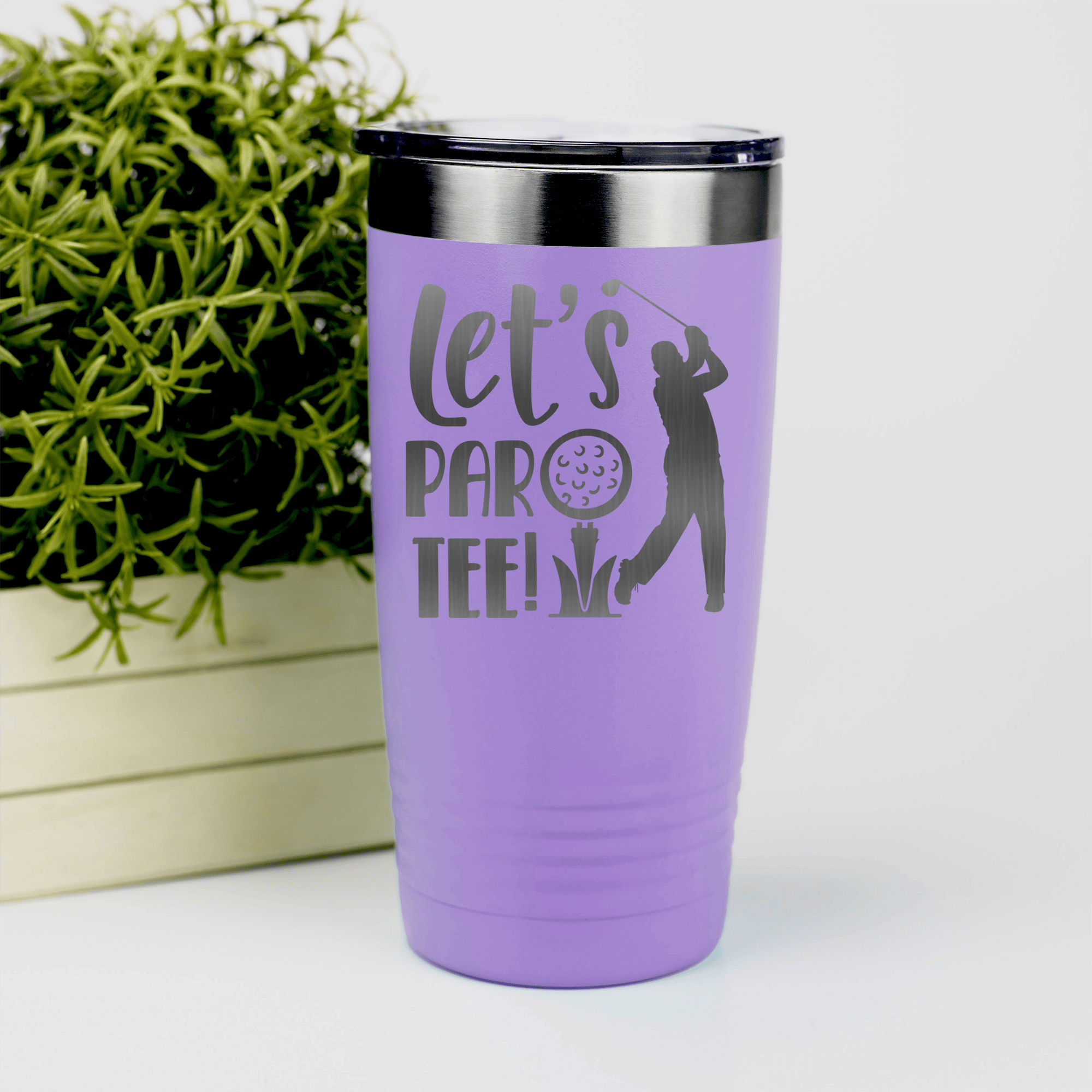 Light Purple golf tumbler Par Tee Time