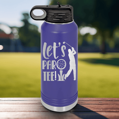 Purple golf water bottle Par Tee Time