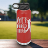 Red golf water bottle Par Tee Time
