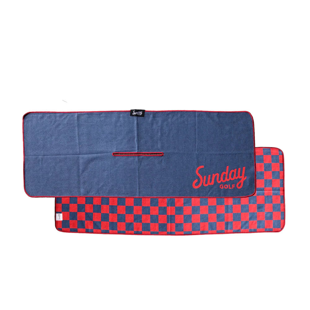 Navy &amp; Red Tailgate Golf Towel