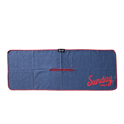 Navy & Red Tailgate Golf Towel