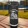 Black golf water bottle Rather Be Golfin