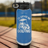 Blue golf water bottle Rather Be Golfin