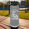 Grey golf water bottle Rather Be Golfin
