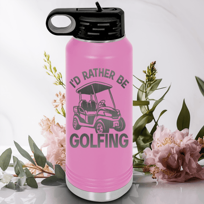 Light Purple golf water bottle Rather Be Golfin