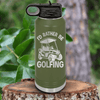 Military Green golf water bottle Rather Be Golfin