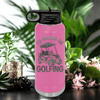 Pink golf water bottle Rather Be Golfin