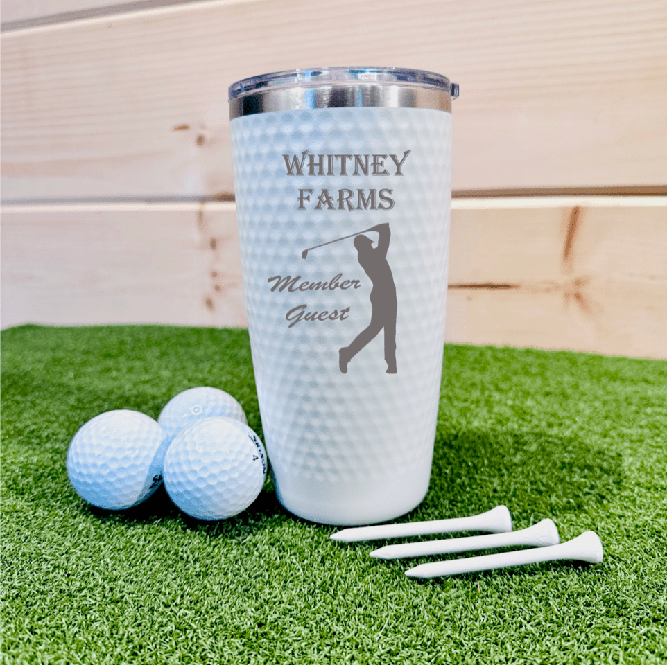 Custom Logo Golf Ball Textured Tumbler