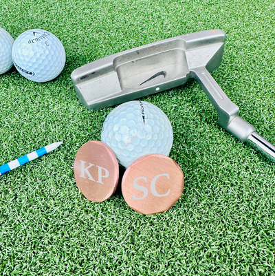Monogrammed Copper Golf Ball Marker