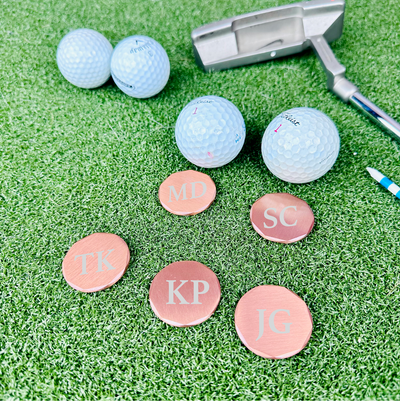 Monogrammed Copper Golf Ball Marker