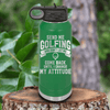 Green golf water bottle Send Me Golfing