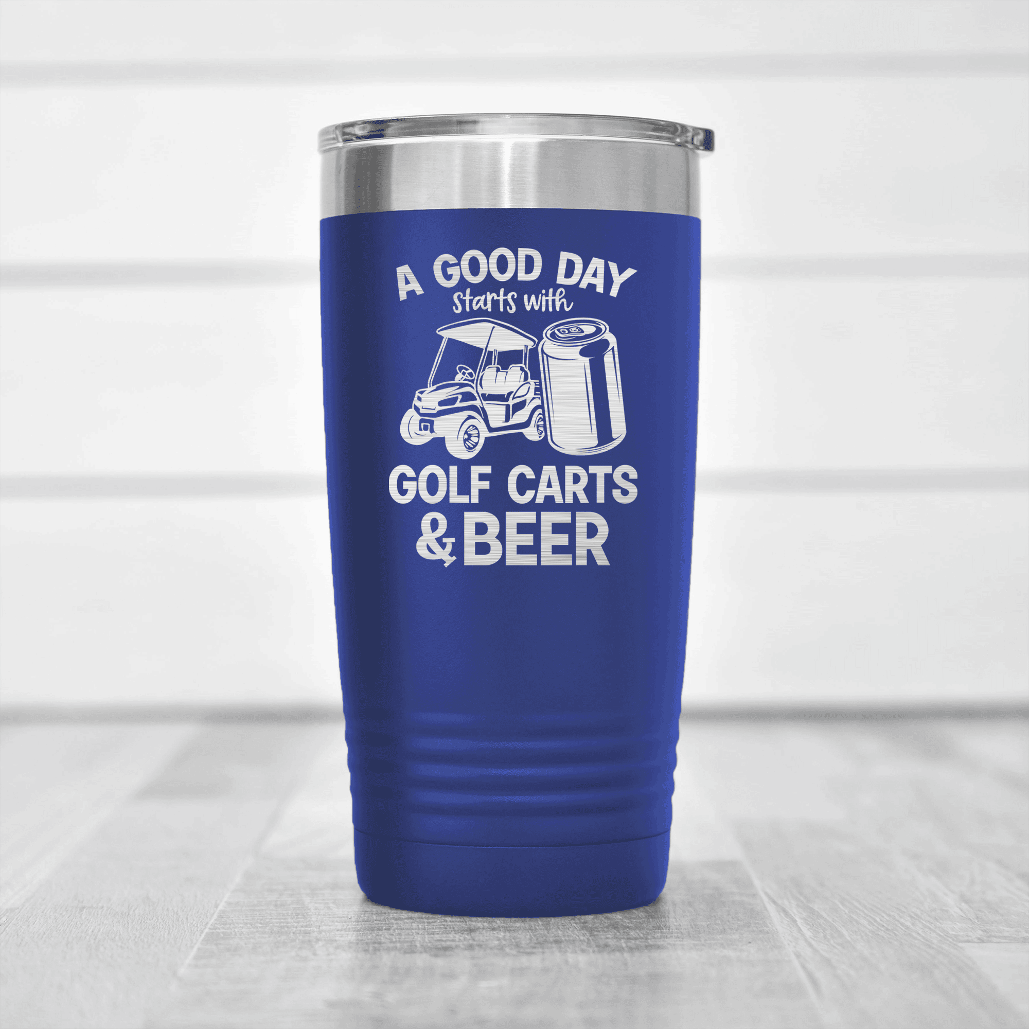Blue golf tumbler Sip And Swing
