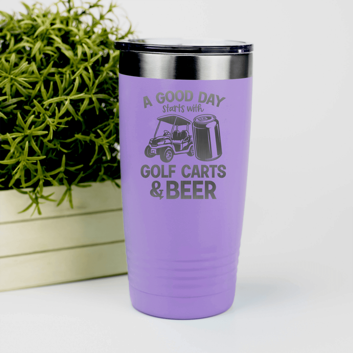 Light Purple golf tumbler Sip And Swing