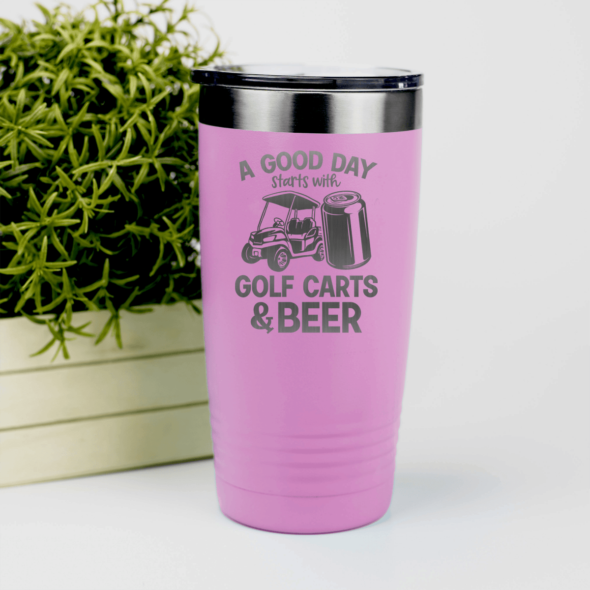 Pink golf tumbler Sip And Swing