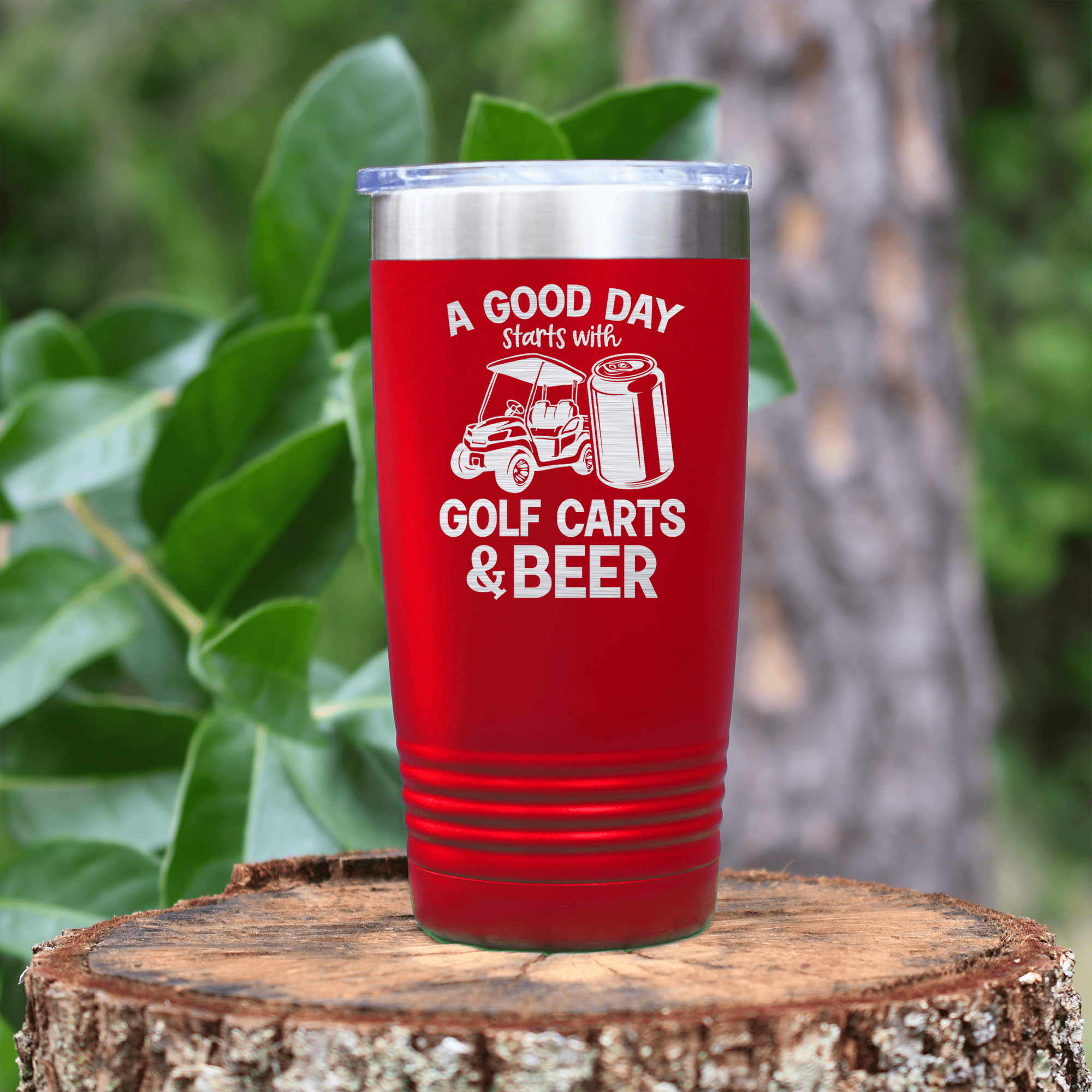 Red golf tumbler Sip And Swing