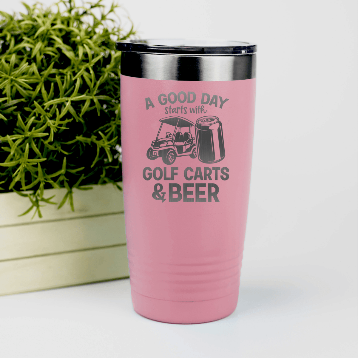 Salmon golf tumbler Sip And Swing