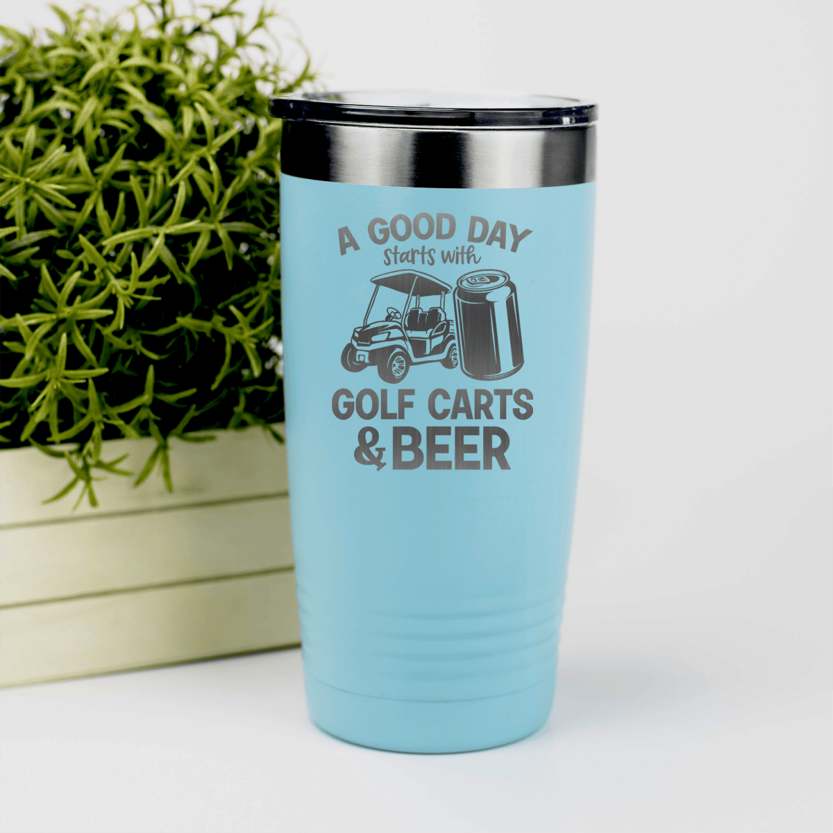 Teal golf tumbler Sip And Swing