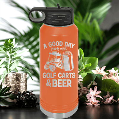 Orange golf water bottle Sip And Swing