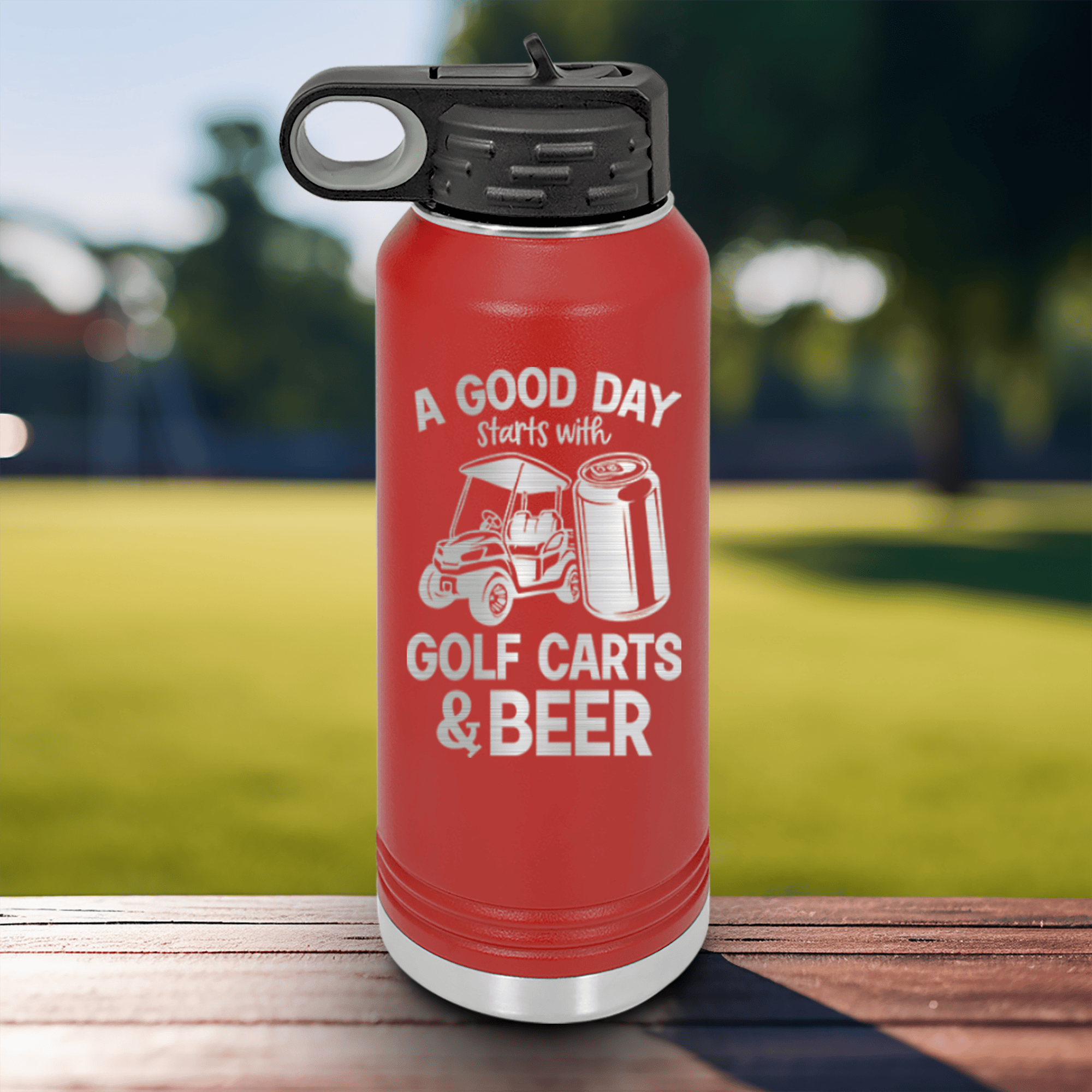 Navy golf water bottle Sip And Swing