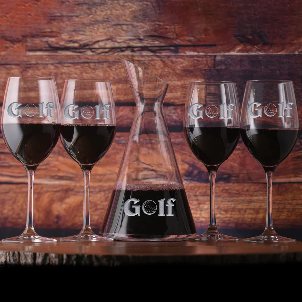 Golf Engraved Crystal Wine Decanter Set sentimental gift for mom