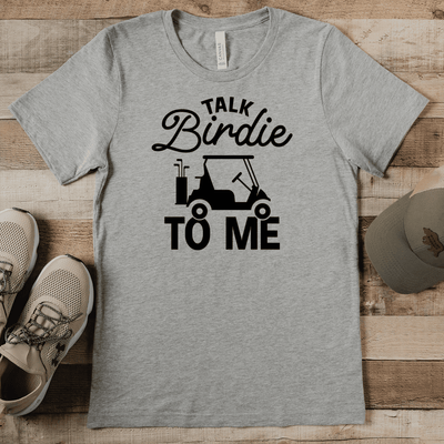 Grey Mens T-Shirt With Talk Birdie To Me Design
